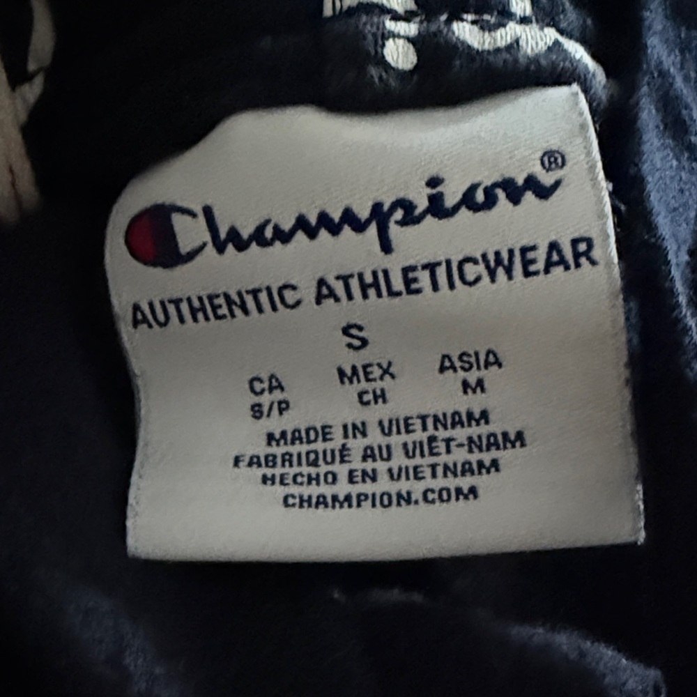 Champion Men’s ' Dark Blue Logo Sweatpants - Picture 2 of 2